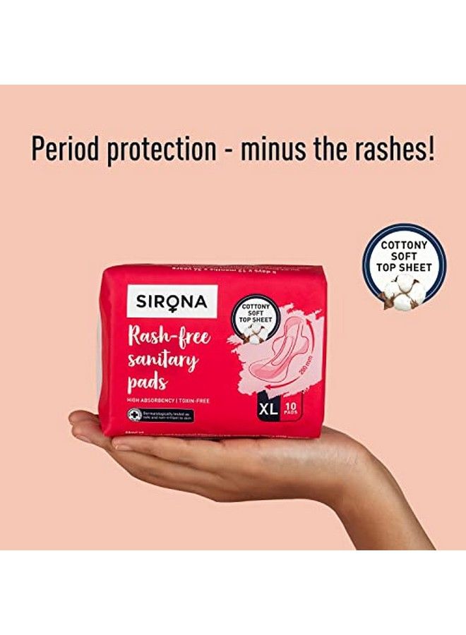 Sirona Rash Free Sanitary Pads For Women Xl+ 20 Napkins - Image 3