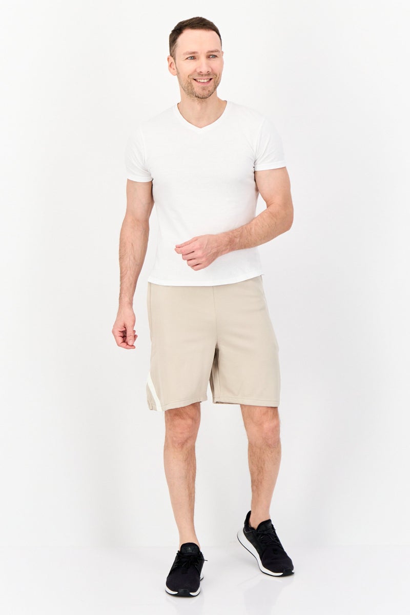 Adidas Men Sportswear Fit 7 Inseam Outdoor Shorts, Beige - Image 3