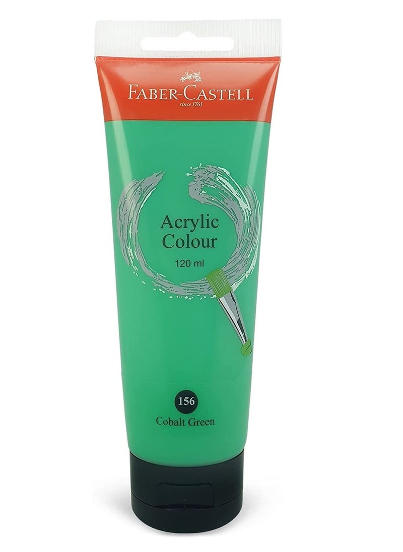 FABER-CASTELL - Acrylic Color Paint 120ml Cobalt Green - Image 1