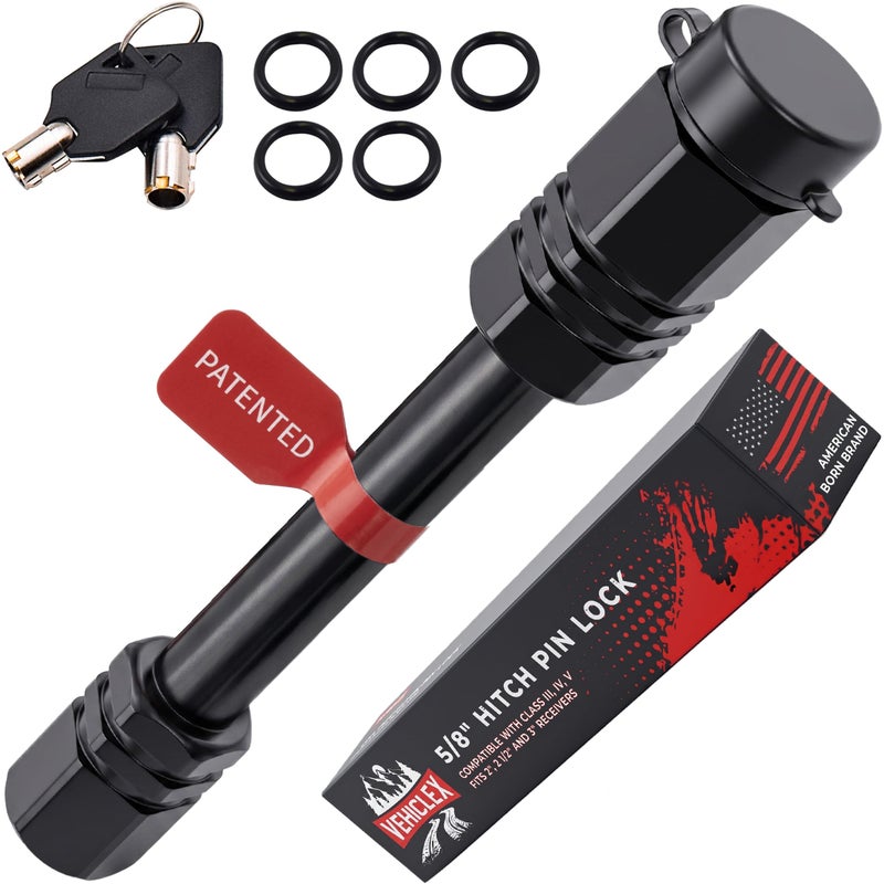 Vehiclex Hitch Pin Lock for Trailer Receivers 25 to 3 58 Locking Pin for Class III IV with Innovative Tubular Key Resilient Against Dust Mud and Thieves - Image 3