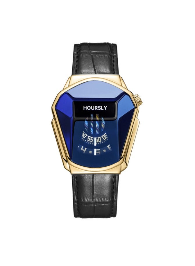 هاورسلي ساعة معصم فاخرة من HOURSLY بتصميم عصري من الجلد مع حركة كوارتز للرجال والنساء - Image 1