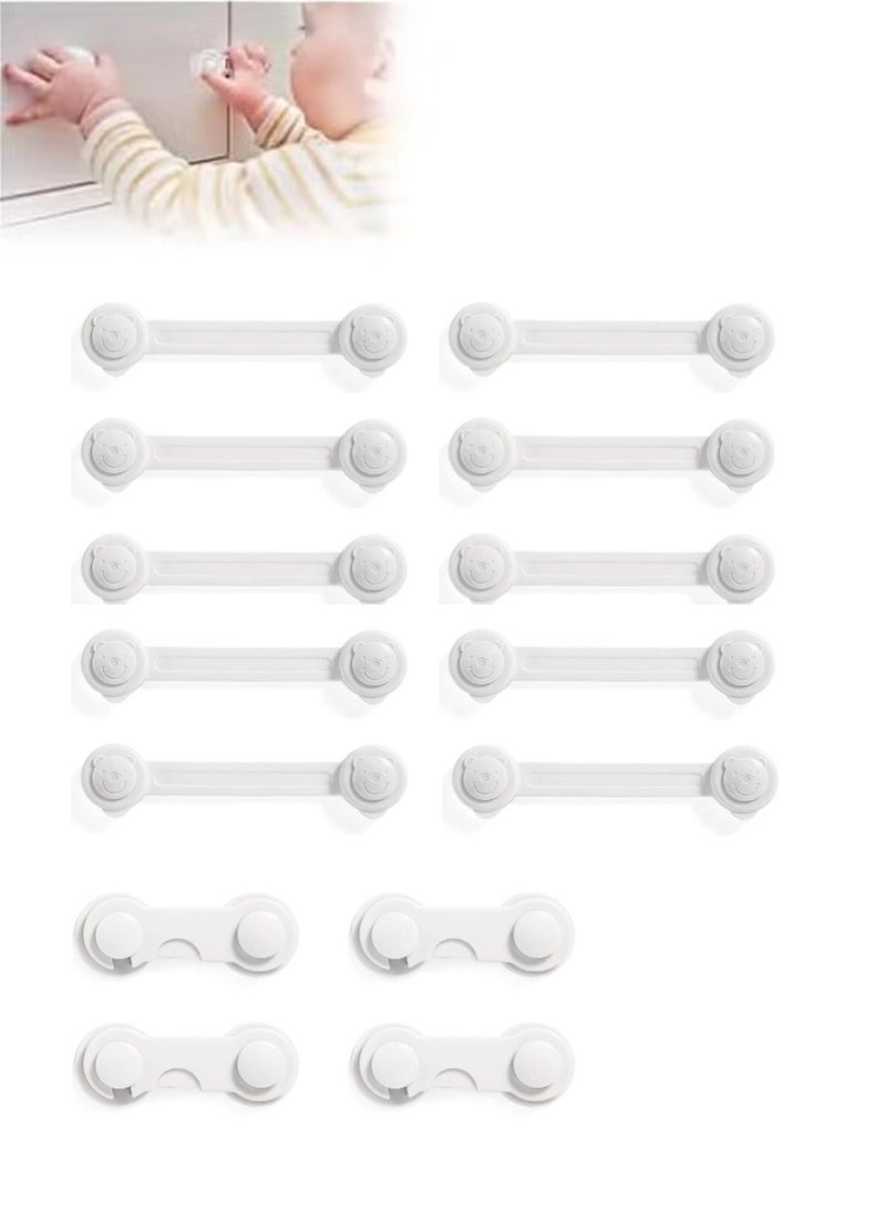 14 pieces Child safety lock, child safety locks, cabinet locks, child safety drawer locks for cabinets and drawers, toilets, refrigerators, etc., easy to install - Image 1