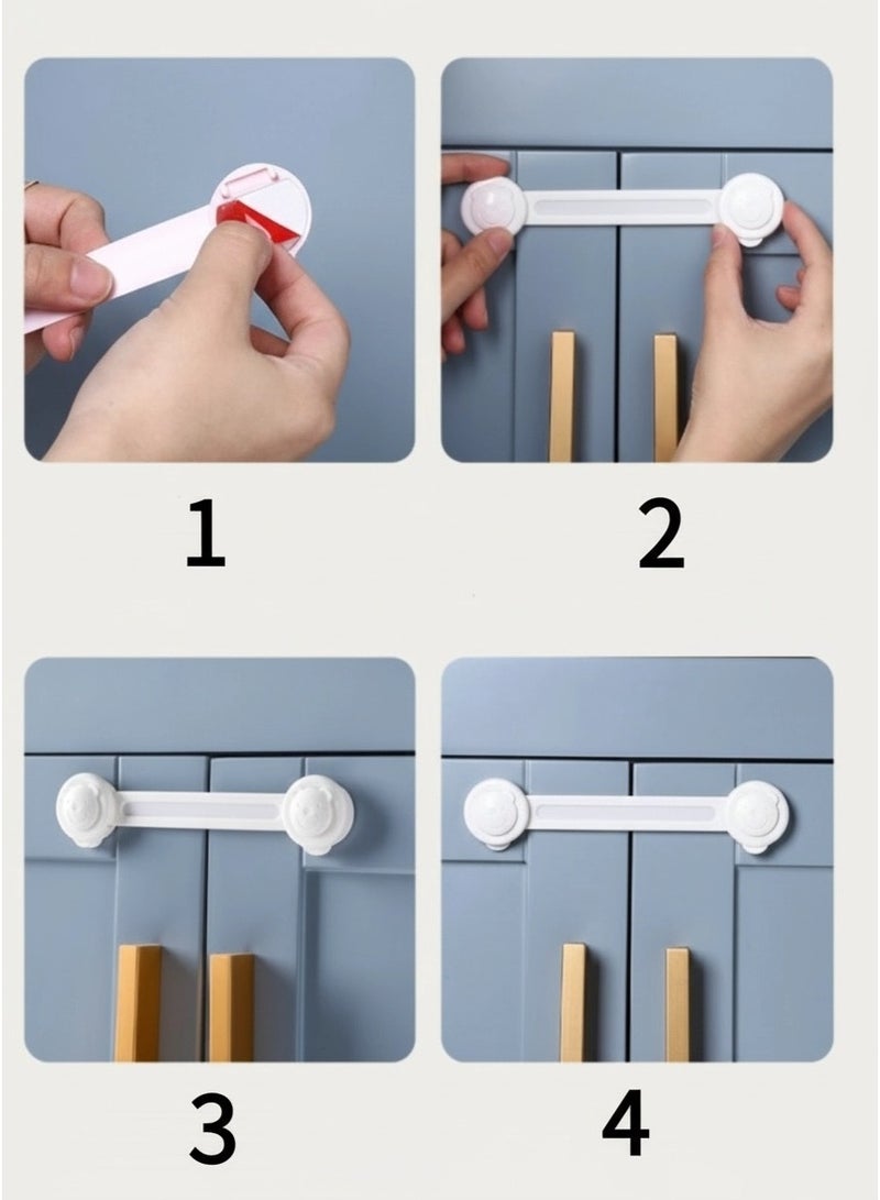14 pieces Child safety lock, child safety locks, cabinet locks, child safety drawer locks for cabinets and drawers, toilets, refrigerators, etc., easy to install - Image 4
