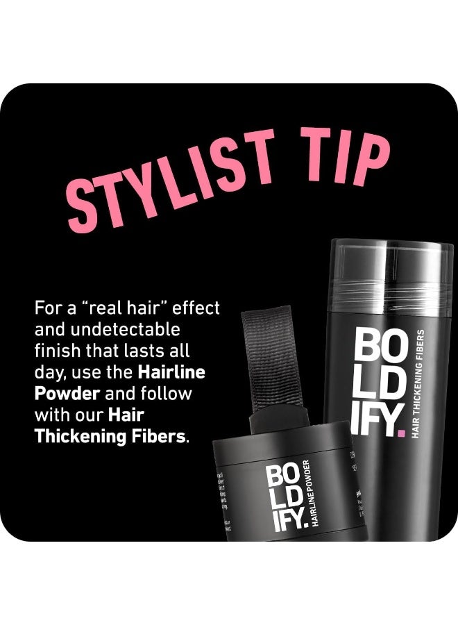 Boldify Hairline Powder Instantly Conceals Hair Loss Root Touch Up Hair Powder Hair Toppers For Women & Men Hair Fibers For Thinning Hair Root Cover Up Stainproof 48 Hour Formula (Dark Auburn) - Image 4