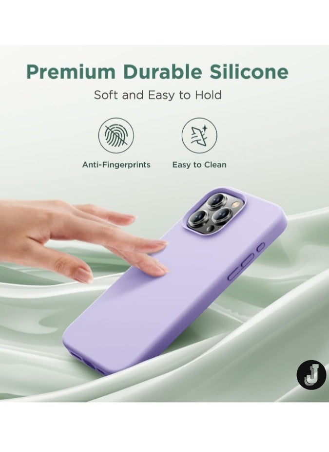 JAJEEK Light Purple Silky Soft Touch Case for iPhone 16 Pro Max – Premium Liquid Silicone Protective Bumper - Image 5