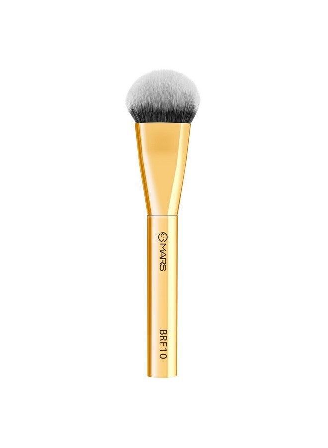 Mars Artist'S Arsenal Flat Foundation Brush | Superior Coverage | Flawless Finish | Effortless Application | Soft Synthetic Bristles | Ergonomic Handle | Versatile Function | Luxe Packaging (Golden) - Image 1