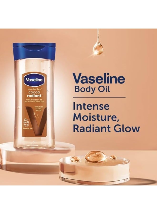Vaseline Intensive Care Cocoa Radiant Vitalizing Body Oil Gel 200ml – Cocoa Butter Moisturizing Body Gel for Healthy Glowing Skin - Image 3