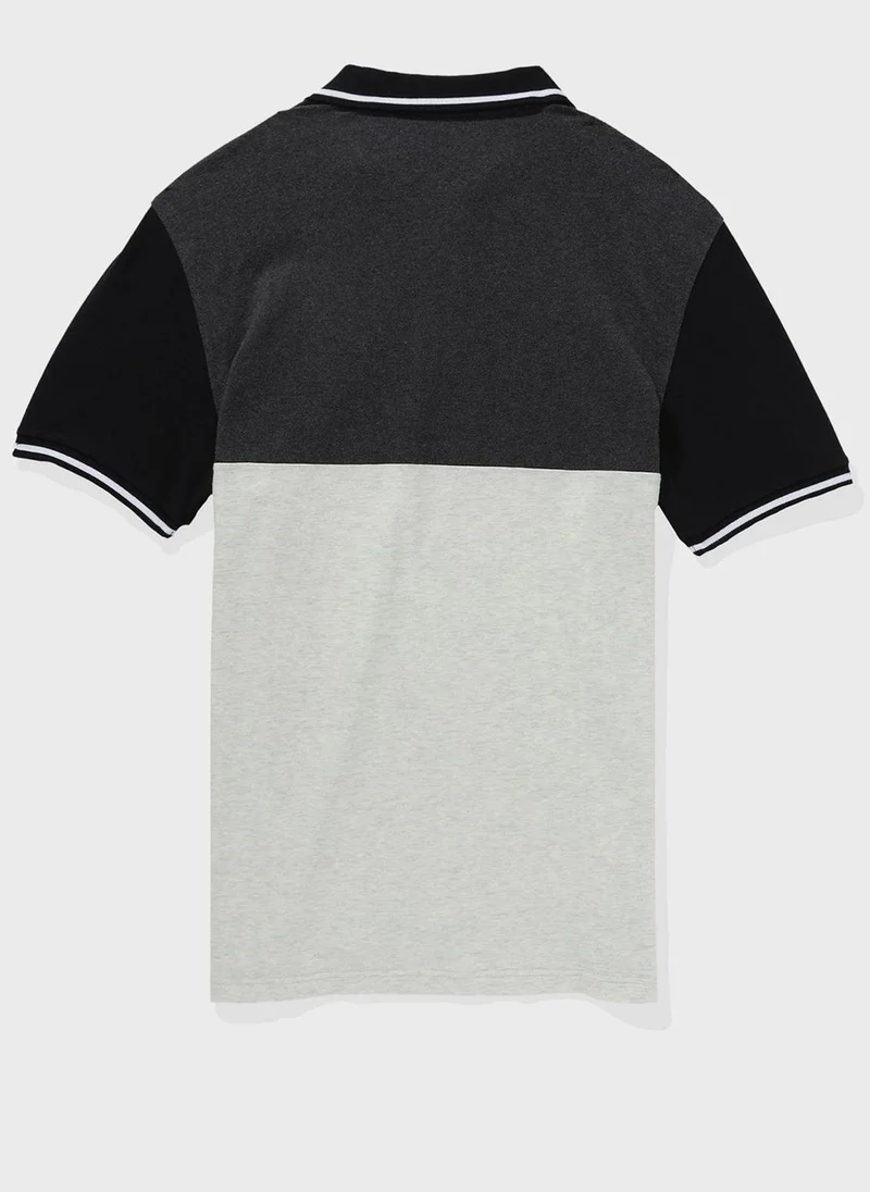 American Eagle Embroidered Logo Polo T-shirt