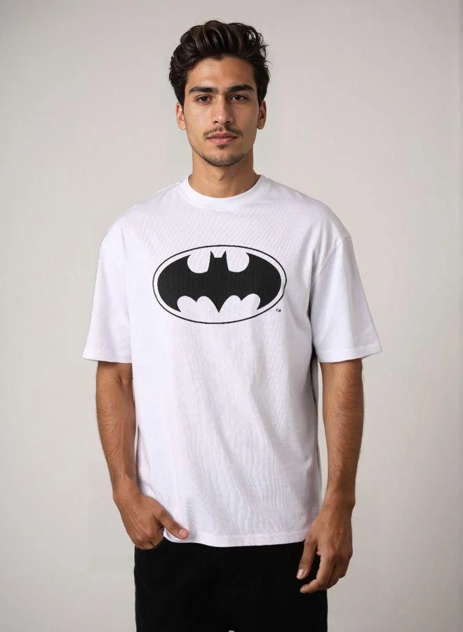 ذا انديان كراج كو Men Boxy Fit Batman Printed Crew Neck Half Sleeves T-Shirt