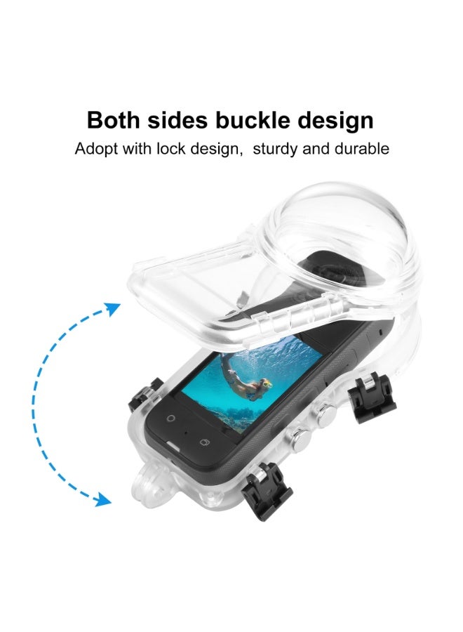 بولوز حافظة غوص مقاومة للماء مع ختم محكم حتى عمق 50 متر لجهاز Insta360 X3 (شفافة) - Image 4