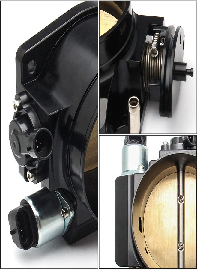 YESHMA 92MM Throttle Body for LS1 LS2 LS3 LS6 LS7 LSX Intake Manifold with Throttle Position Sensors TPS & Idle Air Control IAC Aluminum Black - Image 3