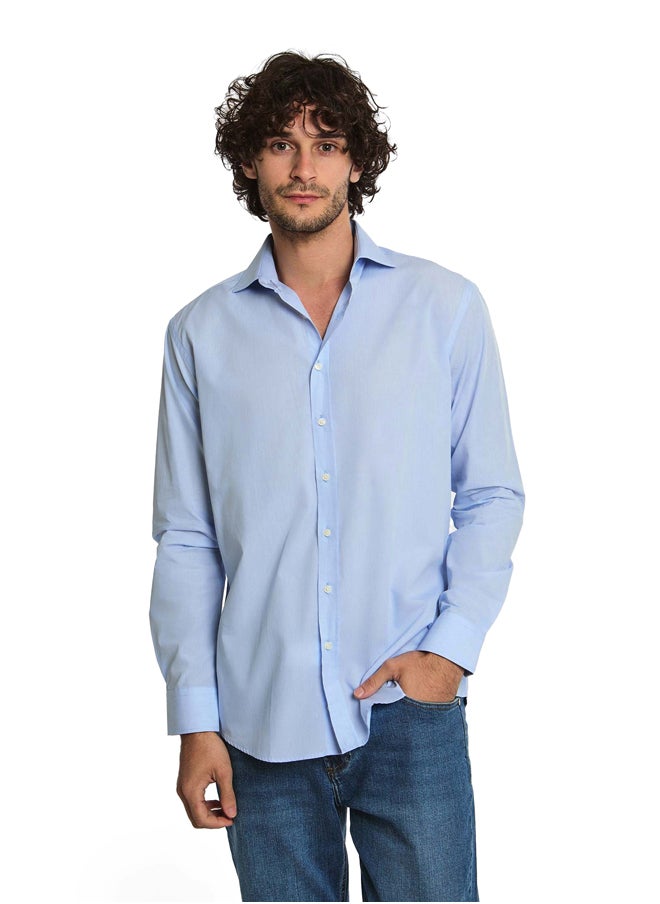 DALYDRESS قميص قطني أنيق بأكمام طويلة وقصّة عادية  - Image 1
