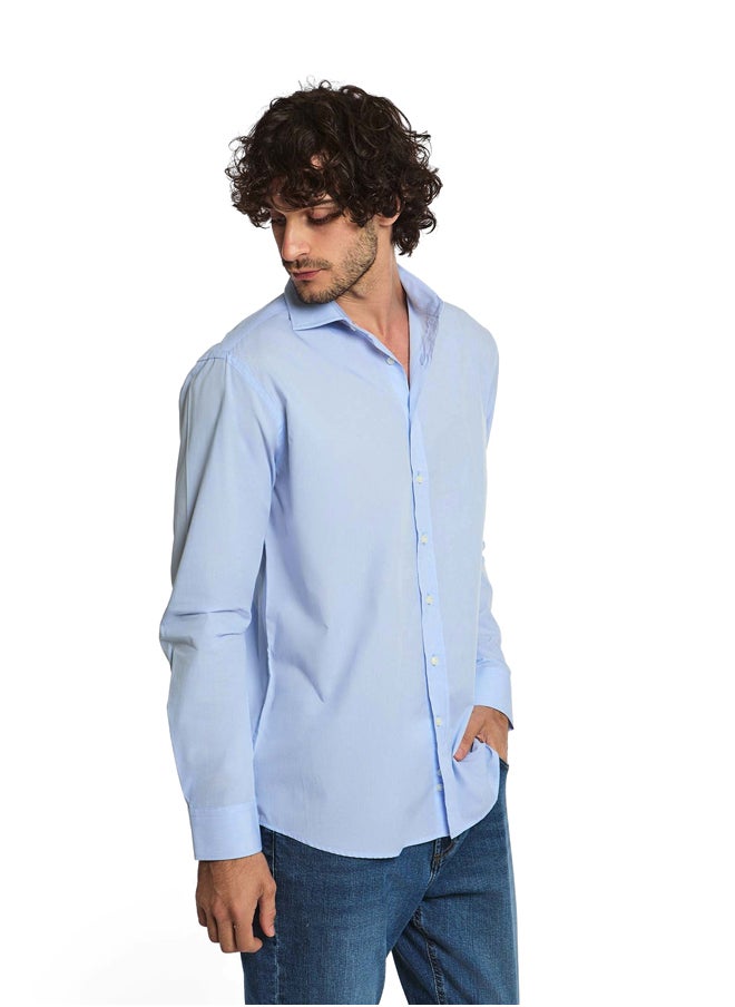 DALYDRESS قميص قطني أنيق بأكمام طويلة وقصّة عادية  - Image 2