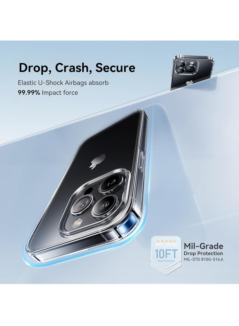 DUSALA For iPhone 15 Pro Max Case Crystal Clear, [Never Yellow Technology] [12FT Mil-Grade Protection] Transparent Slim Cover Women Men for iPhone 15 Pro Max  Phone Case 6.7 inch, Clear - Image 3