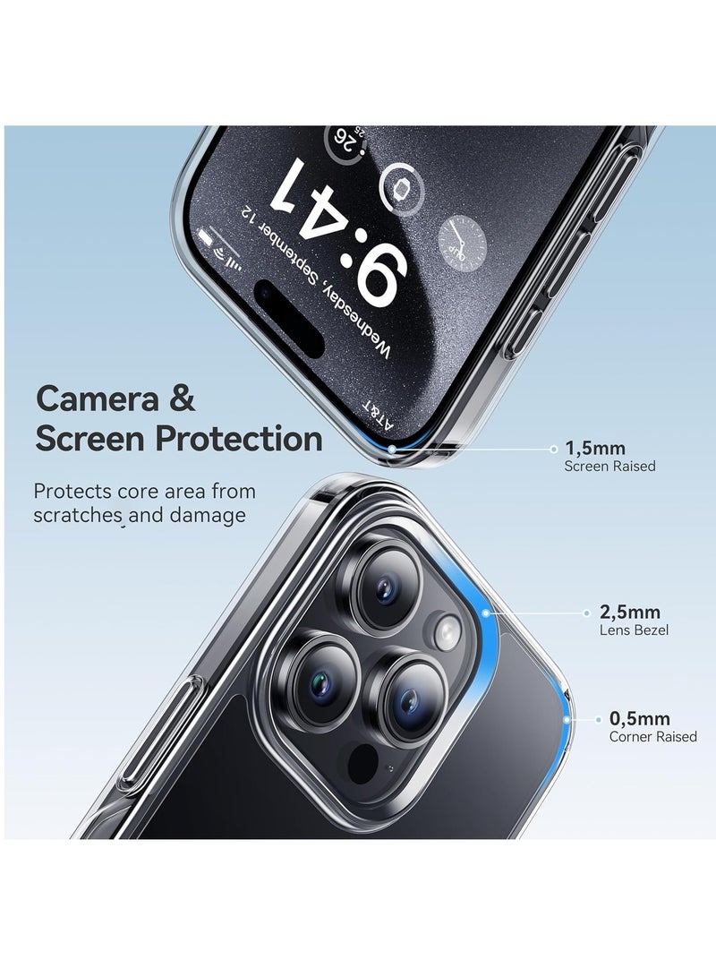 DUSALA For iPhone 15 Pro Max Case Crystal Clear, [Never Yellow Technology] [12FT Mil-Grade Protection] Transparent Slim Cover Women Men for iPhone 15 Pro Max  Phone Case 6.7 inch, Clear - Image 4