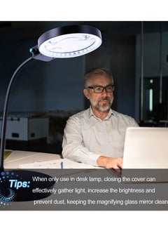 KASTWAVE Magnifying Glass with Light and Stand 10X 20X Magnifying Desk Lamp with Brightness Stepless Dimmable  - Image 5