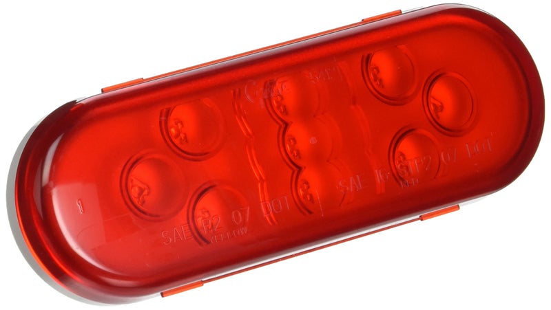 Grote 54132 - Supernova 9-Diode Oval Led Stop/Tail/Turn Light - Male Pin, Red - Image 1