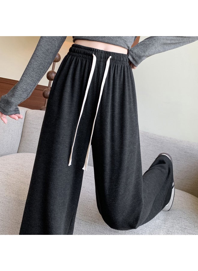 Moonbadi Women'S Casual Pants Thin Wide-Leg Trousers Loose Drapey Viscose Home Pants Petite-Friendly Slimming Straight-Leg Pants For Women - Image 3
