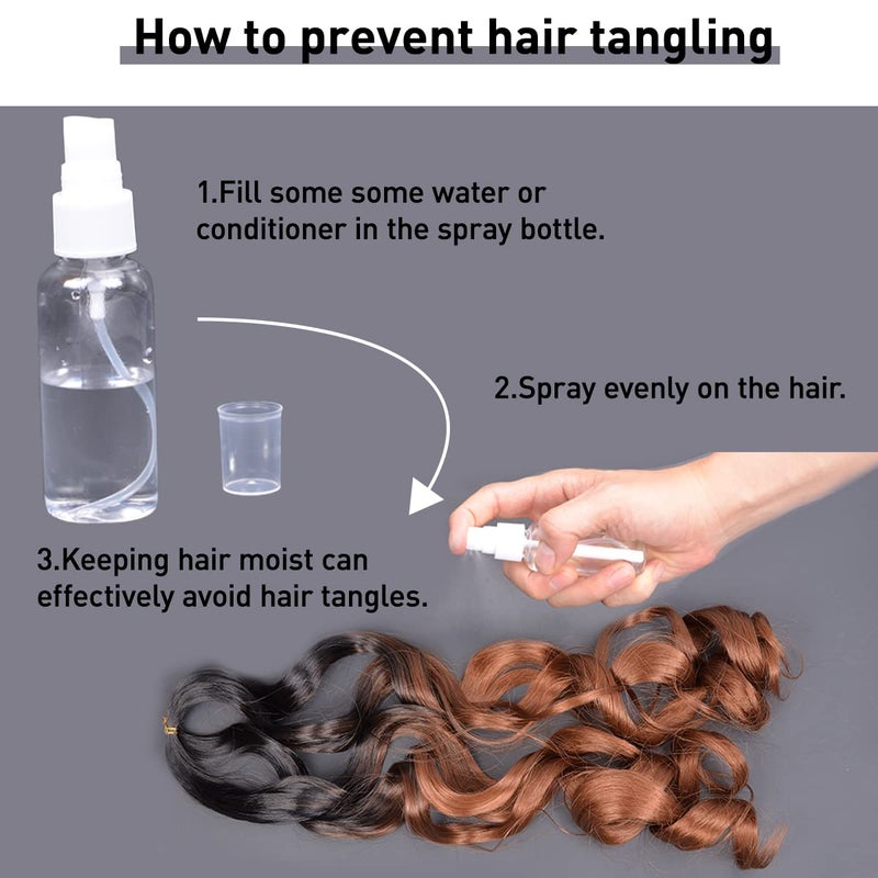 Luoyudu French Curly Braiding Hair for Box Braids,30/613 Loose Wave Braiding Hair 8 Packs 24 Inch 75g/Pack Spanish Curly Synthetic Spiral Curl Braiding Hair Extensions (24 Inch,8 Packs,30/613) - Image 5