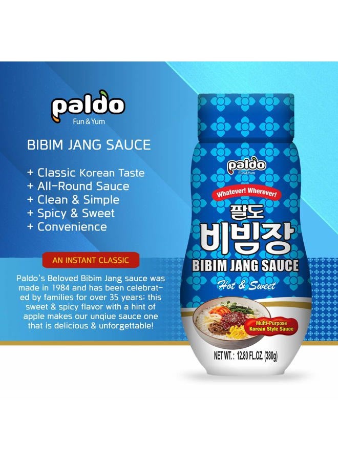 Paldo Fun & Yum Bibim Jang Sauce for Noodles Ramen Bibimbap Rice Meat & More Food, Sweet & Spicy Seasoning Sauce, Best Oriental Style Korean Sauce, 팔도 비빔장 12.80 fl oz - Image 3