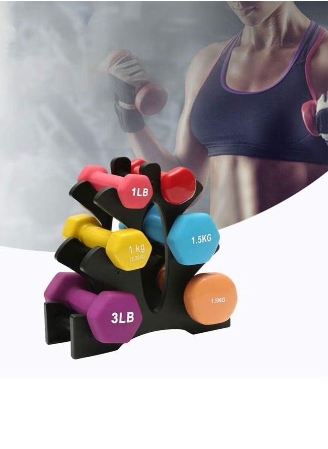 rocooart A 3-level Dumbbell Weight Rack, Workout Weight Rack, Weight Rack and Dumbbell Tree for Home, Gym, Workout, Office and Fitness (Without Dumbbells)  - Image 2
