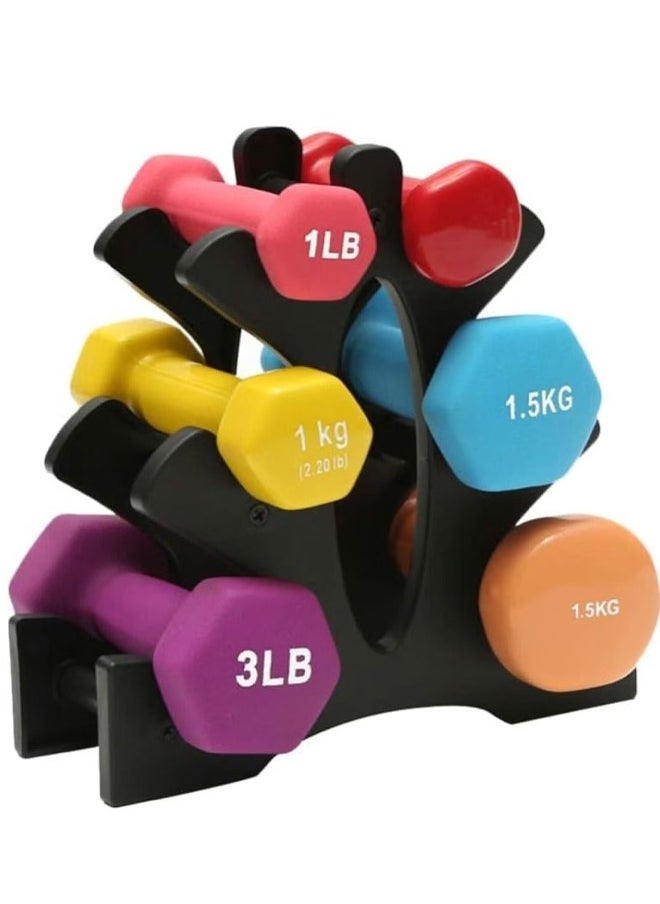 rocooart A 3-level Dumbbell Weight Rack, Workout Weight Rack, Weight Rack and Dumbbell Tree for Home, Gym, Workout, Office and Fitness (Without Dumbbells)  - Image 4