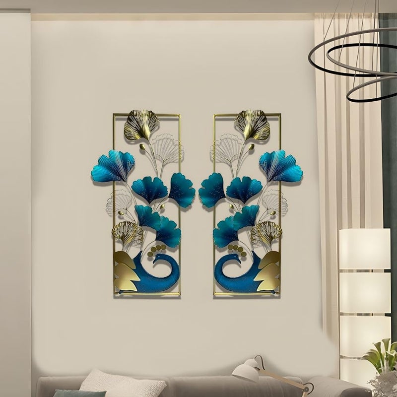 OVIK - Large Handcrafted Metal Multicolor Wall Art Peacock Frame Modern Decorative Wall Hanging for Home Decor | Elegant Sculpture for Living Room, Bedroom, Hall, Hotel & Restaurant Interior Decoration - Image 5
