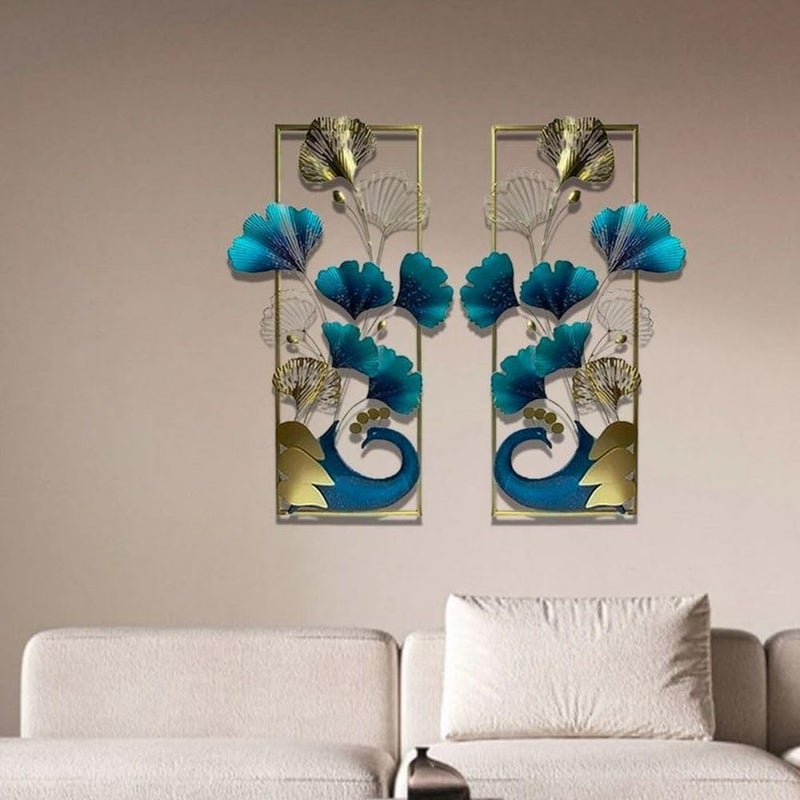 OVIK - Large Handcrafted Metal Multicolor Wall Art Peacock Frame Modern Decorative Wall Hanging for Home Decor | Elegant Sculpture for Living Room, Bedroom, Hall, Hotel & Restaurant Interior Decoration - Image 3