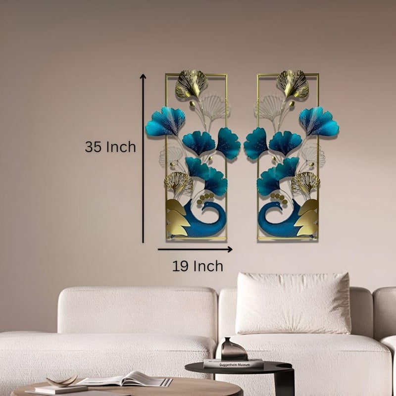 OVIK - Large Handcrafted Metal Multicolor Wall Art Peacock Frame Modern Decorative Wall Hanging for Home Decor | Elegant Sculpture for Living Room, Bedroom, Hall, Hotel & Restaurant Interior Decoration - Image 2