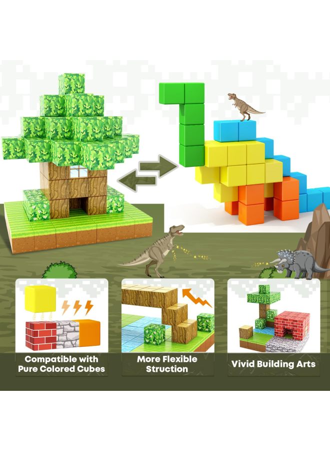 My Magnetic World Building Blocks Square Game Peripheral Puzzle Assembled Mini Model Children's Toys-Color:X50-pris Gate【32pcs】  - Image 5