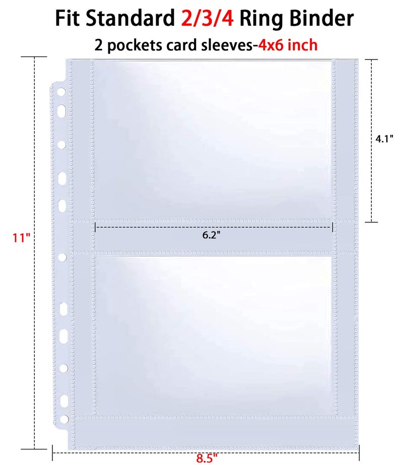 Zofly 30 Pack 120 Pockets 4x6 Recipe Card Sleeves,3 Ring Binder Recipe Card Protector Pages,Double Sided 2 Pocket Refill Sheets for Recipe Book, 8.5x11 Inch Top Loading Clear Sleeve Sheets - Image 5
