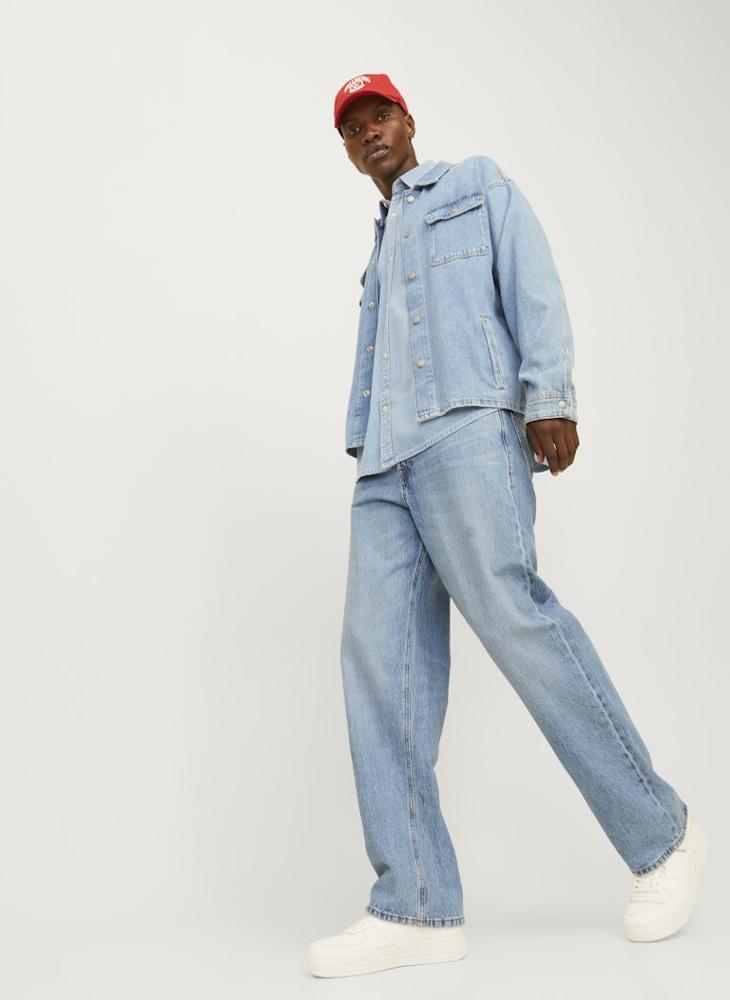 JACK & JONES Jjialex Jjoriginal Am 337 Light Wash Stright Fit Jeans  - Image 3