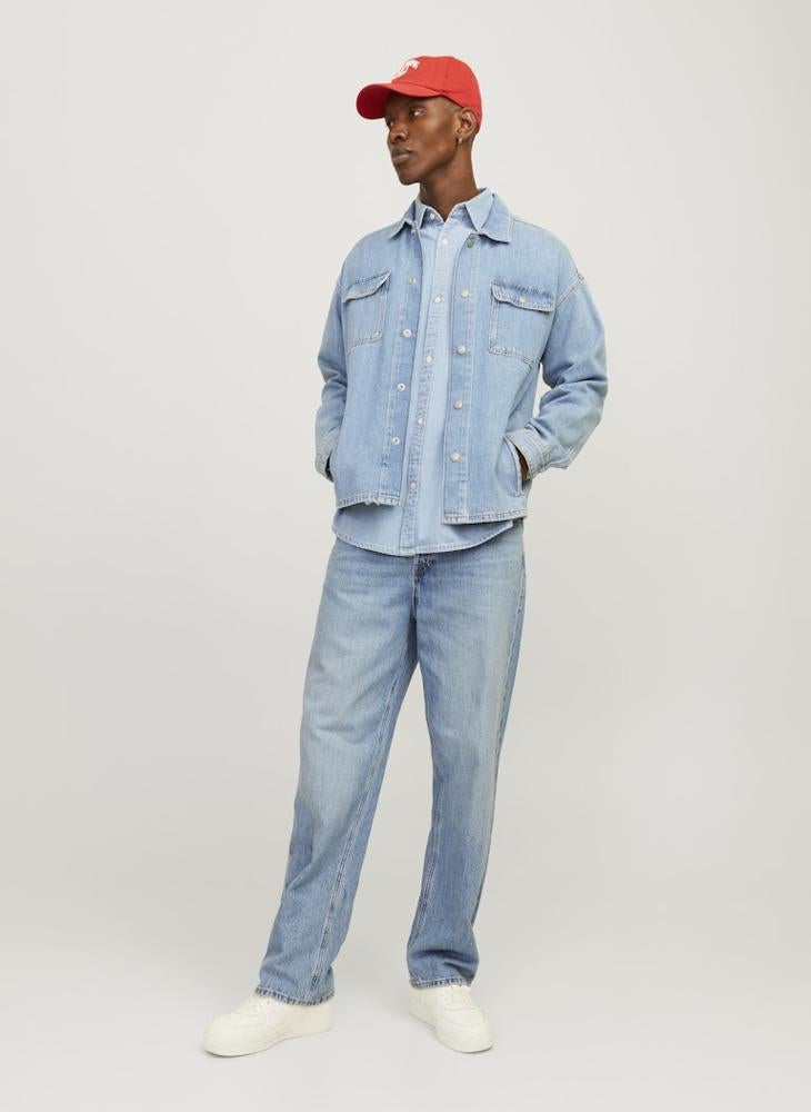 JACK & JONES Jjialex Jjoriginal Am 337 Light Wash Stright Fit Jeans  - Image 4