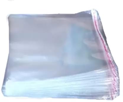 FeelBlue 16 * 20 Inches Transparent Plastic Poly Bags Bopp Pouches with Self Adhesive Tape, Reasealable, Used for Saree/Kurti Packing and Other Various items, Pack of 100pcs - Image 2