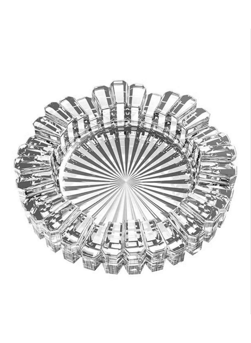 Set of 4 glass pieces vase, bonbonierre, ash tray and big serving plate home decor gift - Image 3
