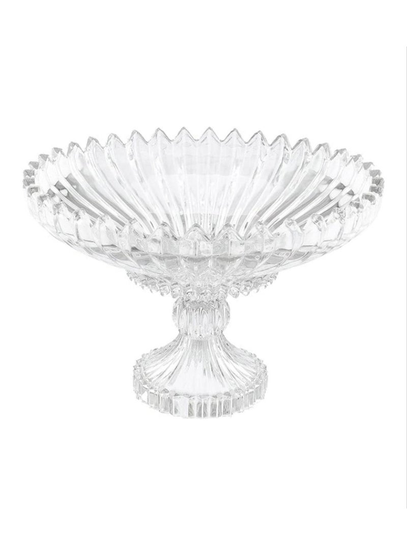 Set of 4 glass pieces vase, bonbonierre, ash tray and big serving plate home decor gift - Image 2
