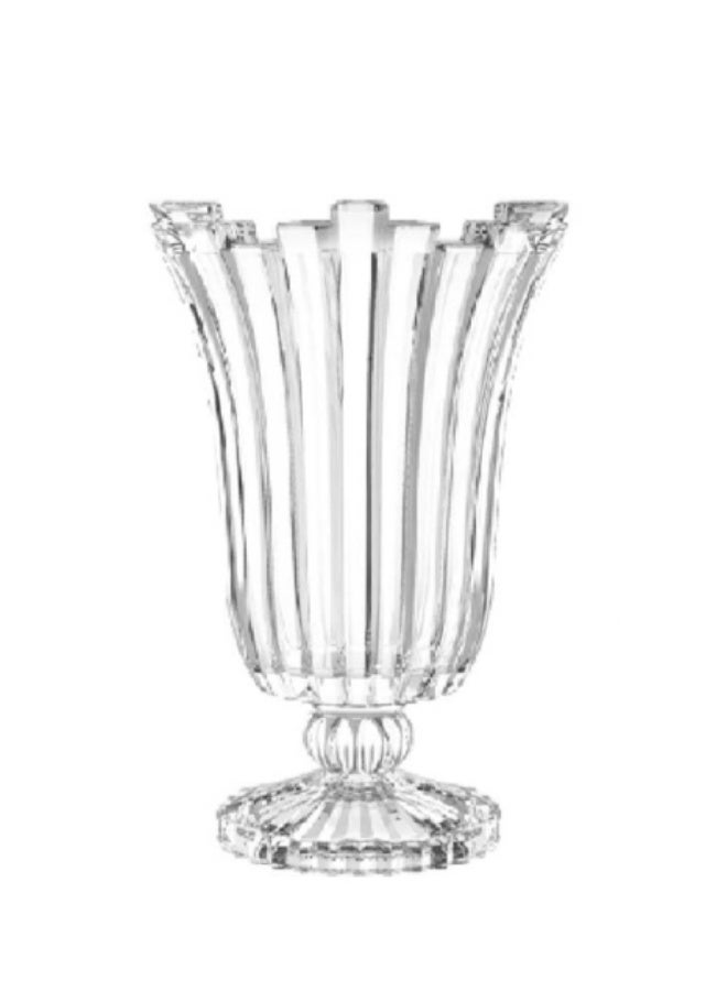 Set of 4 glass pieces vase, bonbonierre, ash tray and big serving plate home decor gift - Image 4