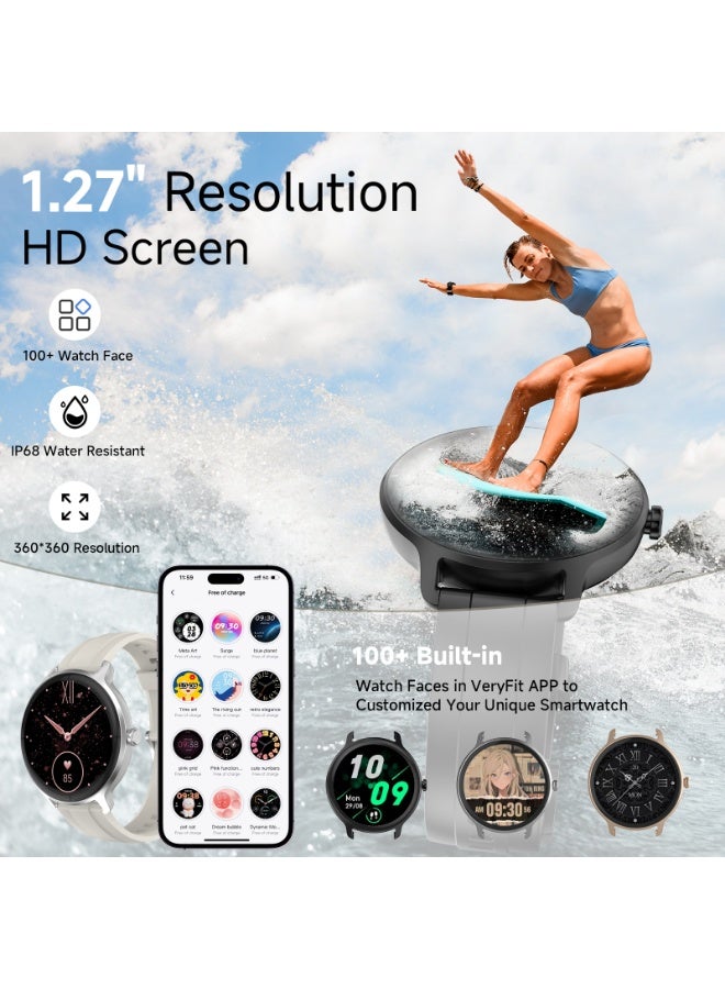 TANMASHI Luxury Smart Watch Women Elegant Fitness Tracker Heart Rate Monitor Fashion Smartwatch, White - Image 2