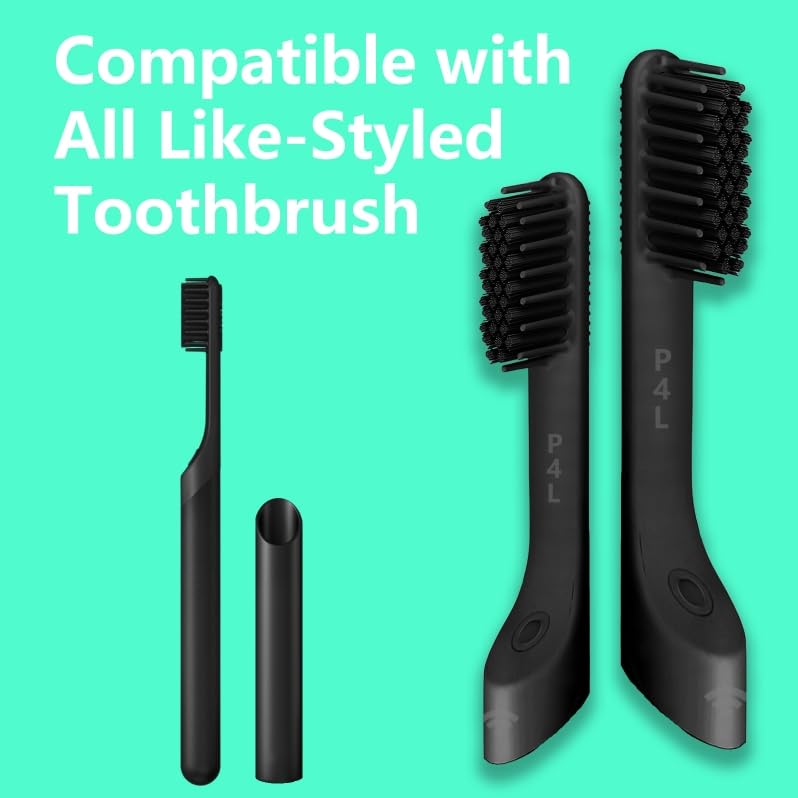 PAI4LEISI 4-Pack Black Toothbrush Replacement Heads Compatible with Like-Styled Electric Brush Head Refill Black - Image 2