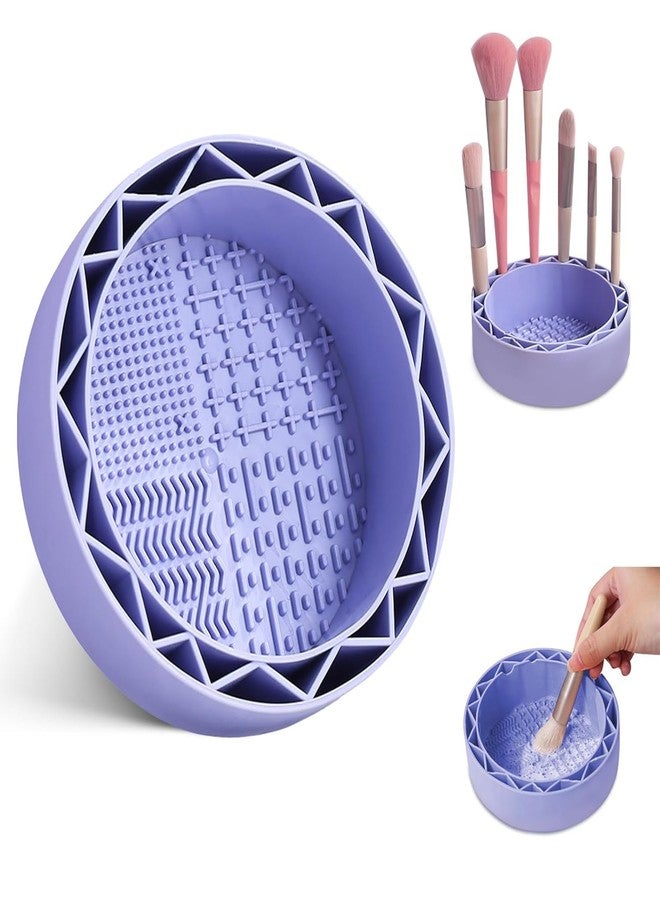 Prostuff.In 1 Pcs Makeup Brush Cleaner Bowl - 4-In-1 Silicone Cleaning Tool with Textured Surface for Brushes, Sponges & Puffs - Portable Organizer & Quick-Dry Design (Multicolour) - Image 1