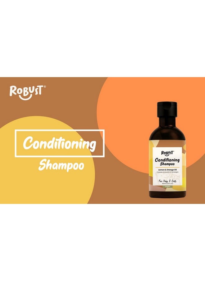 ROBUST Refreshing Vegan Conditioning Shampoo (400Ml) For Dogs & Cats With Natural Ingredients Like Lemon & Orange Oil | Cleanses, Moisturizes & Dentangles | Leaves Your Pet'S Coat Soft & Smooth | 400Ml  - Image 5