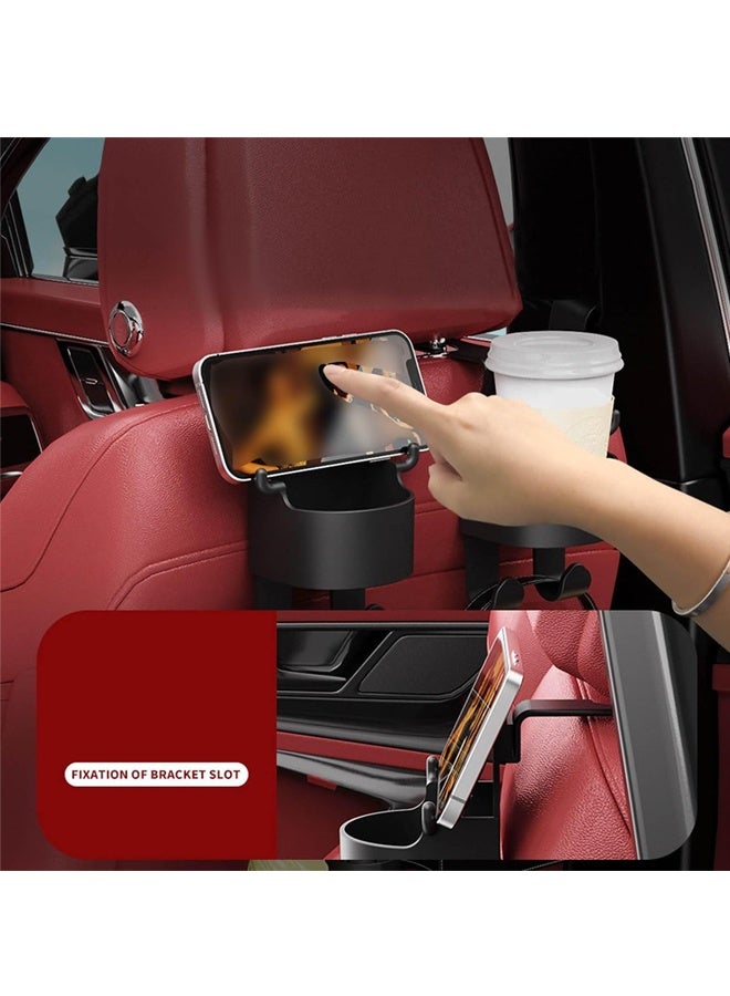 4 Pcs Multifunctional Hook for Car Seat Back, Cars Seats Headrest Hooks 2 in 1 Car Hooks Phone Holder with Hooks - Image 5