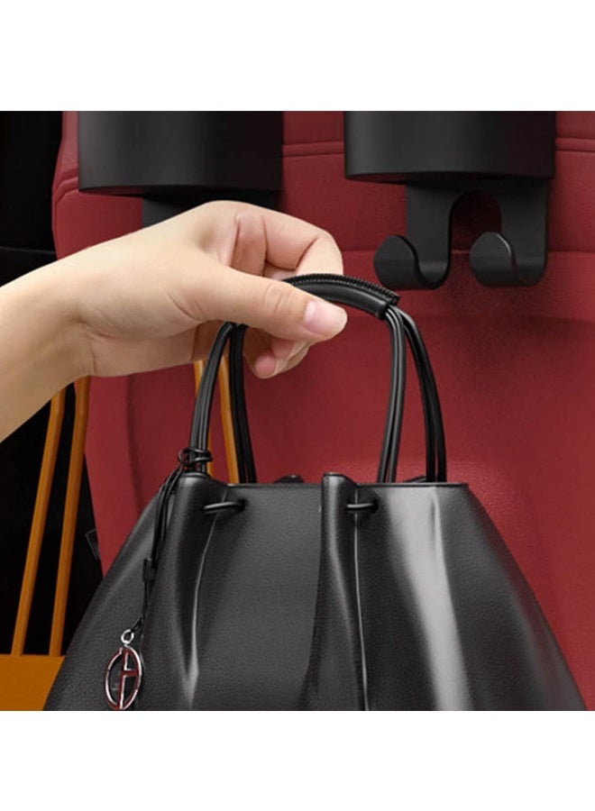 4 Pcs Multifunctional Hook for Car Seat Back, Cars Seats Headrest Hooks 2 in 1 Car Hooks Phone Holder with Hooks - Image 4