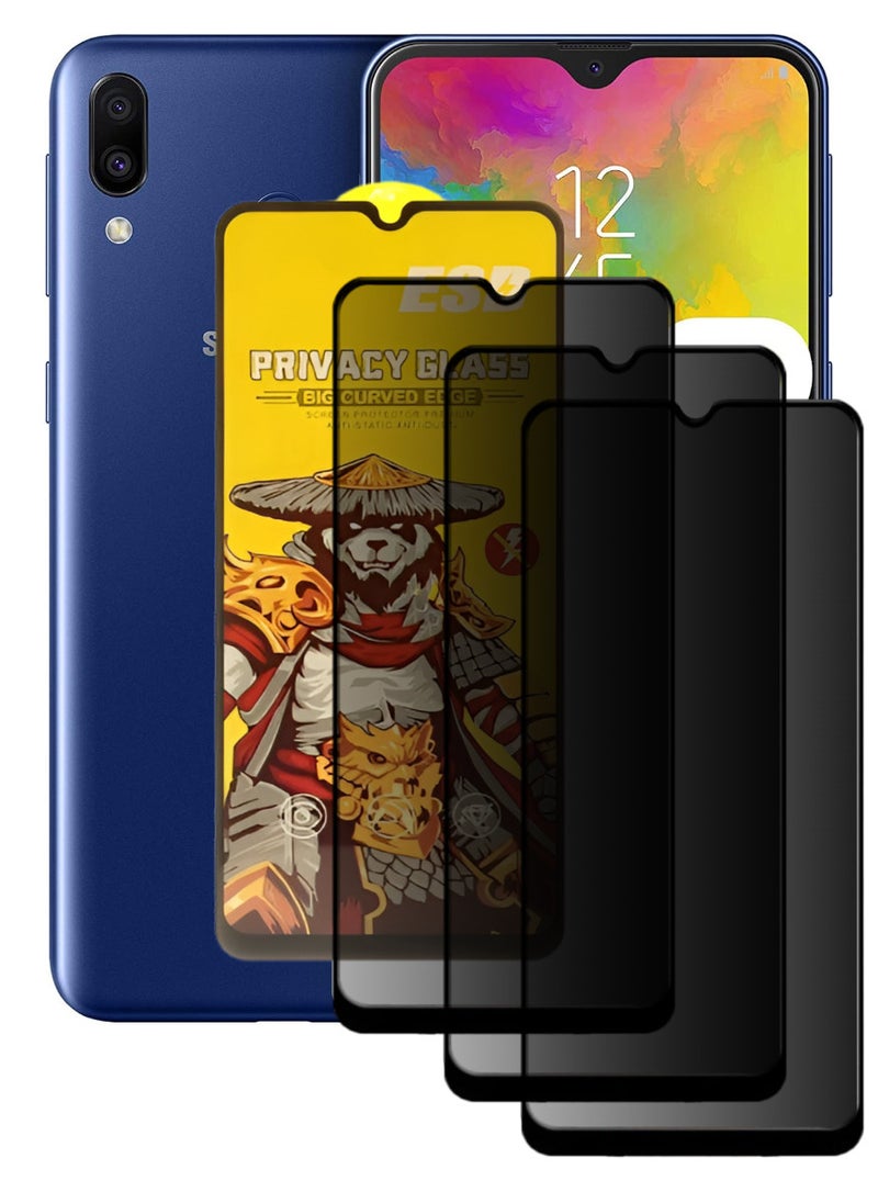 ESD 3 Pieces Tempered Dustproof Privacy Glass Screen Protector Compatible For Samsung Galaxy M20 - Image 1