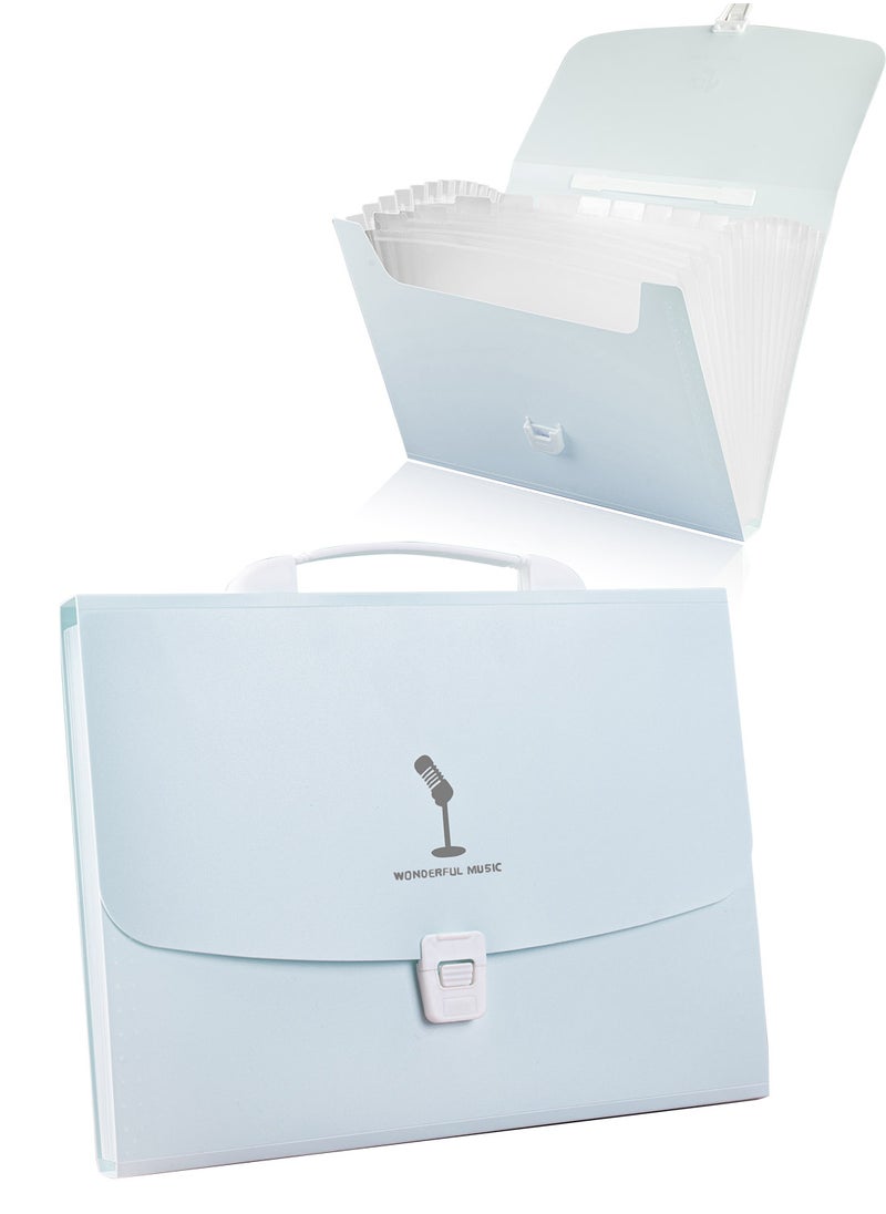 Generic - Accordion File Organizer, Expanding File Folder with Multi Pockets,Document Organizer with Handle & Labels,Portable Home Travel Safe Storage for Letter A4 Files and More - Image 1