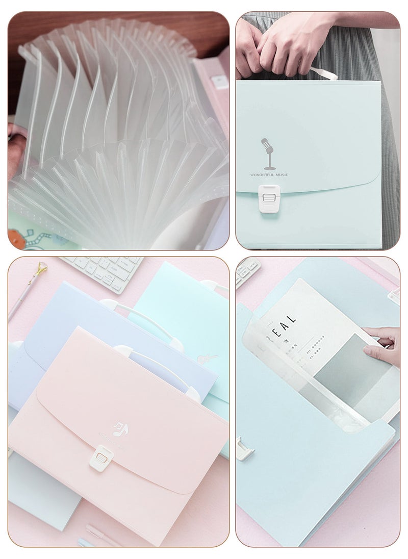Generic - Accordion File Organizer, Expanding File Folder with Multi Pockets,Document Organizer with Handle & Labels,Portable Home Travel Safe Storage for Letter A4 Files and More - Image 1