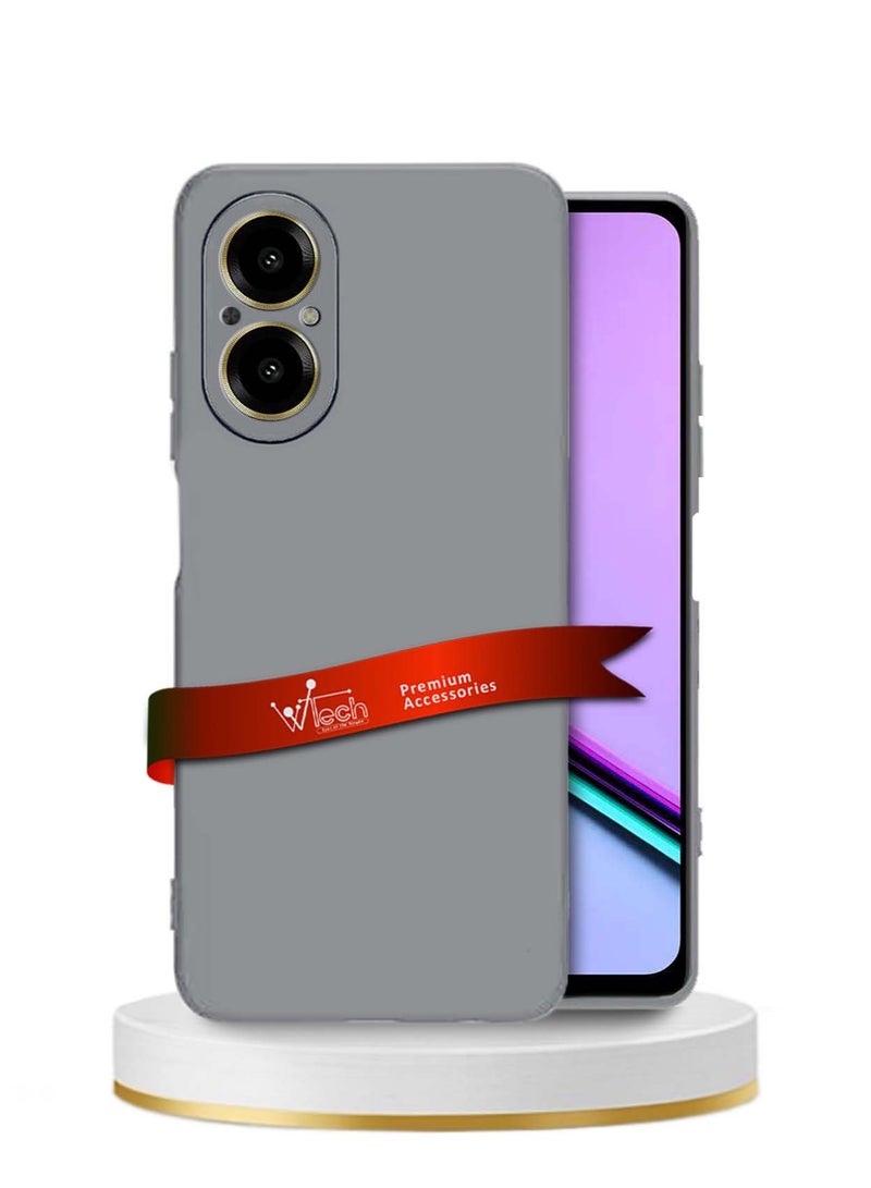 Wtech Realme C67 4G 2023 Soft Liquid Silicone Case Cover - Grey - Image 1