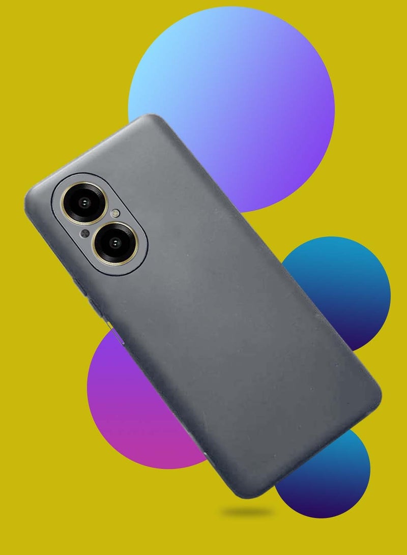 Wtech Realme C67 4G 2023 Soft Liquid Silicone Case Cover - Grey - Image 2