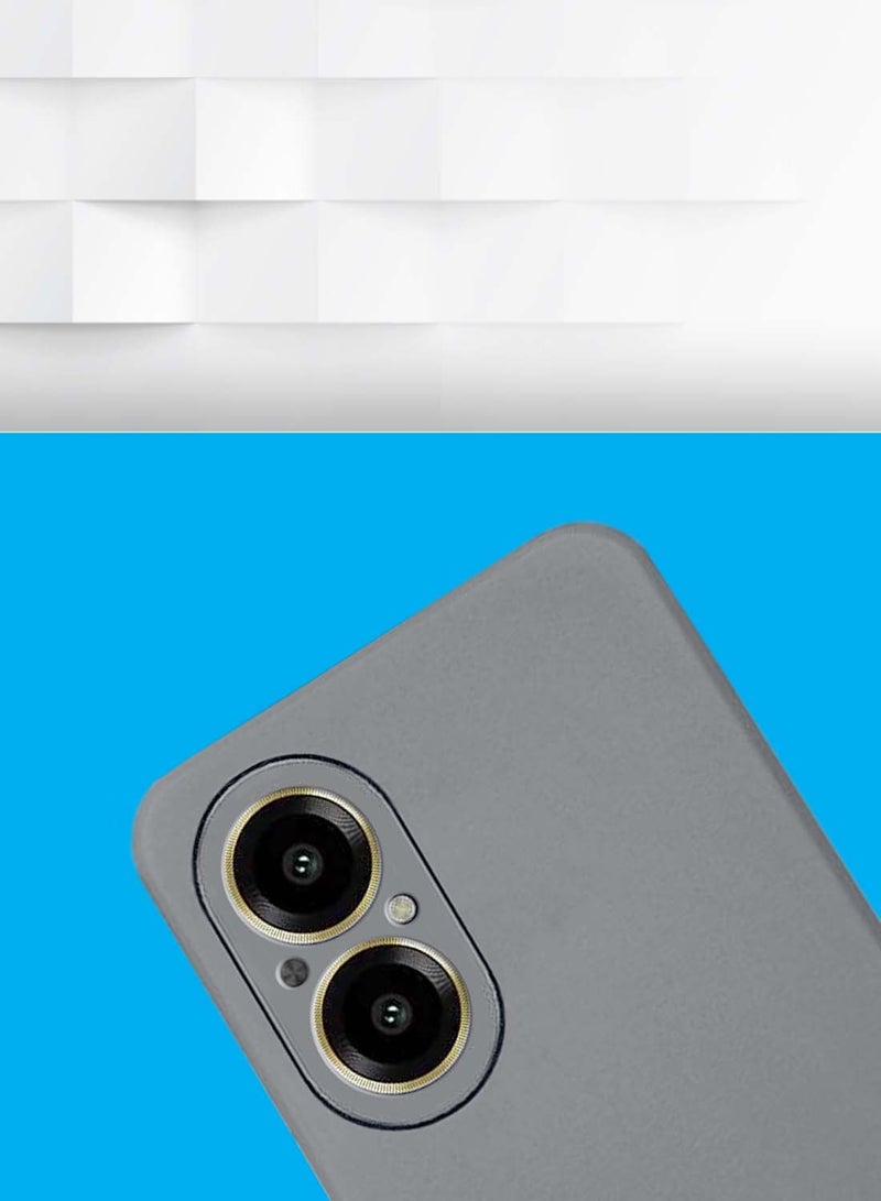 Wtech Realme C67 4G 2023 Soft Liquid Silicone Case Cover - Grey - Image 3