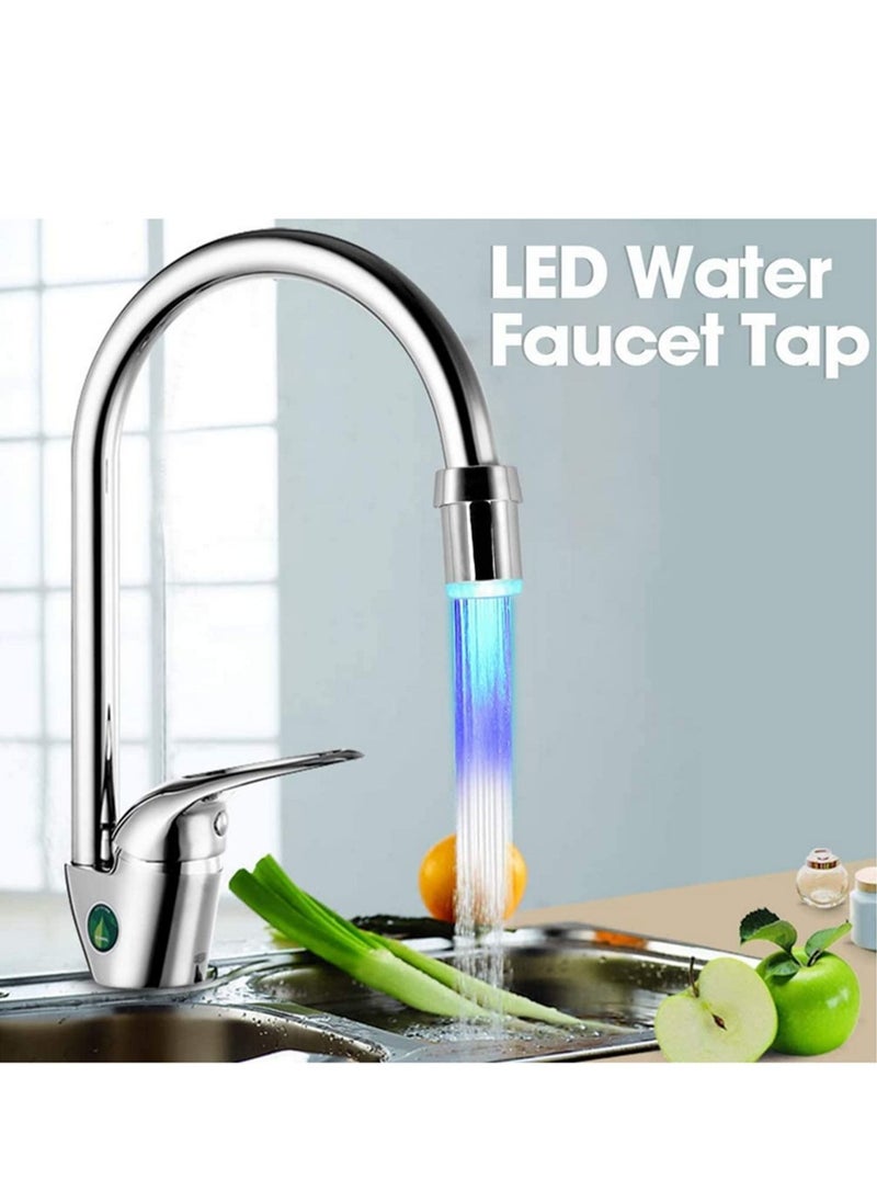 Generic - Led Faucet Lights 3 Color Changing Faucet Lights Glow Shower Stream Water Faucet Tap for Kitchen Bathro​om - Image 1